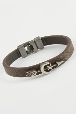 Ay Yıldız Ok Kaliteli Suni Deri Bileklik