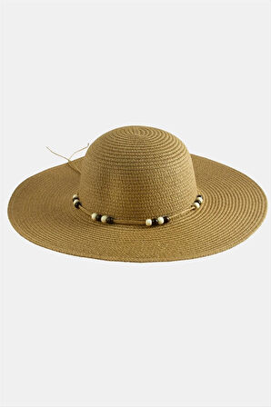 Boncuk Hasır Şapka