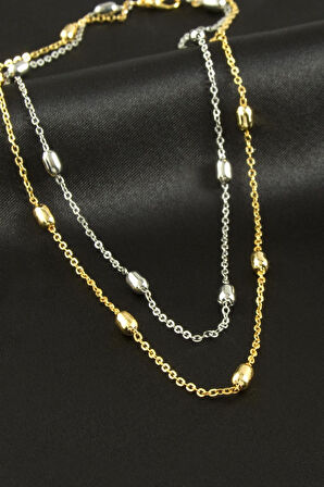 Silindir İkili Kolye