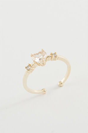 Kalp Zirkon Taşlı Yüzük