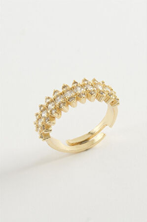 Oval Zirkon Taşlı Yüzük