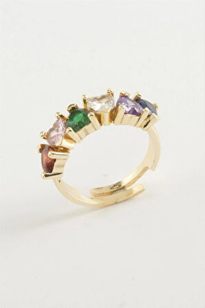 Kalp Zirkon Taşlı Yüzük