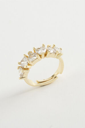 Kalp Zirkon Taşlı Yüzük