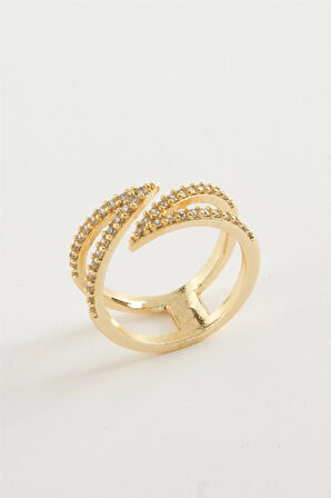 Yaprak Zirkon Taşlı Yüzük