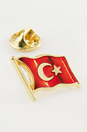 Türk Bayrağı Yaka Rozet