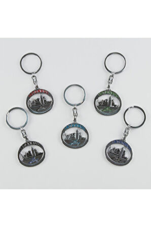 İstanbul Figürlü Metal Anahtarlık