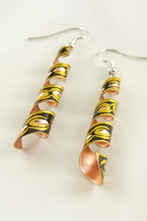 Silindir Bakır Küpe