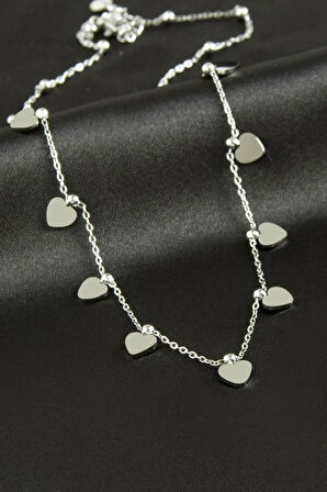 Kalp Lüks Çelik Kolye