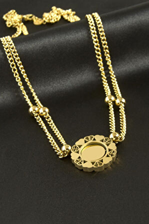 Kalp Lüks Çelik Kolye