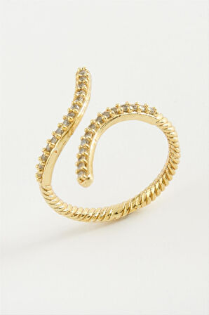 Yılan Zirkon Taşlı Yüzük