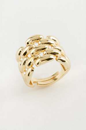 Zincir Şekilli Metal Yüzük