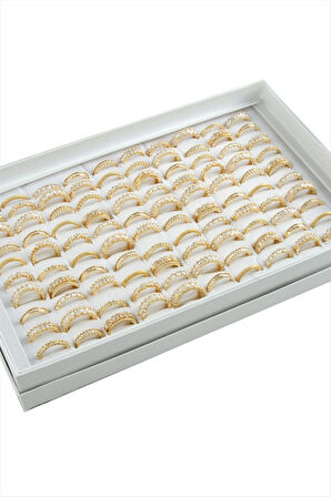 Karışık Lüks Baget Zirkon Taşlı Yüzük