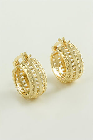 Üçgen Kilitli Halka Küpe