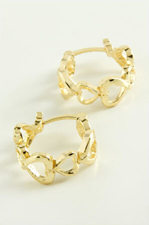 Kalp Kilitli Halka Küpe