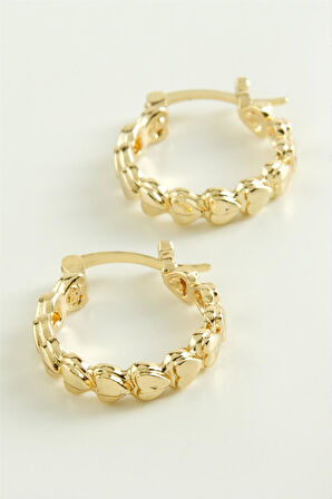 Kalp Kilitli Halka Küpe