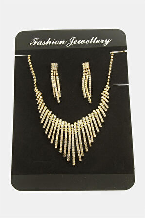 Oval Lüks Suyolu Set Kolye