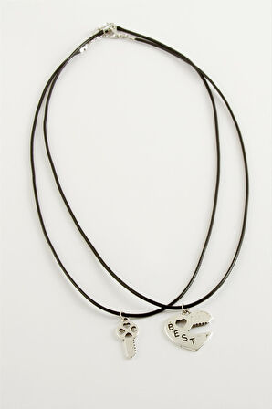 Kalp Anahtar Arkadaşlık Kolyeleri (Çift Kolye)