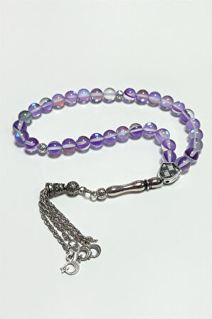 Neon Kuvars Doğaltaş Tesbih 8 mm