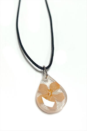 Kartopu Çiçeği Damla Epoksi Kolye