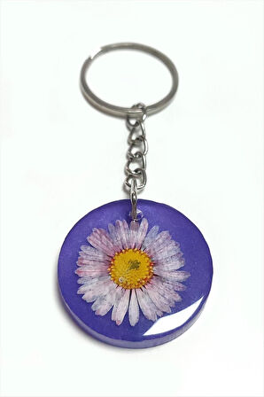 Papatya Epoksi Anahtarlık