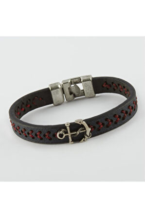 Çapa Figürlü Kaliteli Suni Deri Bileklik