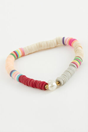 İstiridye İnci Fimo Boncuk Bileklik