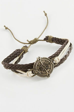 Metal Aparatlı Vinlex Deri Bileklik