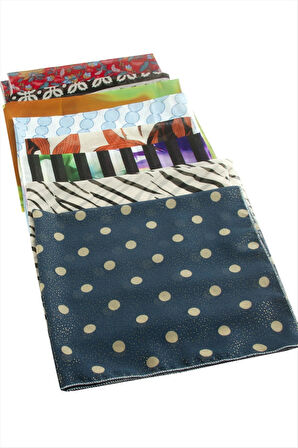 Karışık Desenli Şifon Fular 50 cm