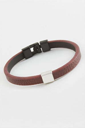 Kare Kaliteli Suni Deri Bileklik