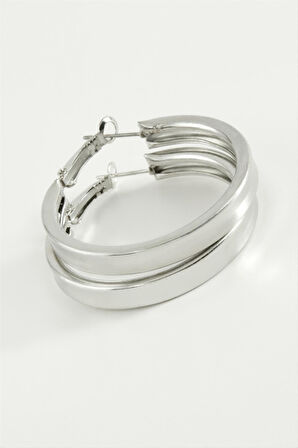 Düz Kare Halka Küpe 4,5 cm