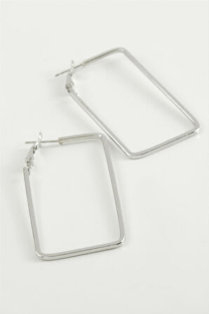 Dikdörtgen Halka Küpe 6 cm