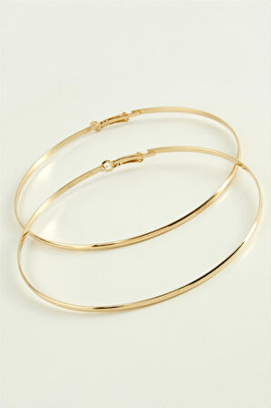 Düz Metal Halka Küpe 9-10 cm