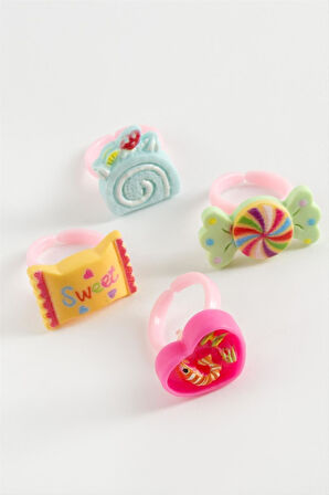 Karışık Plastik Çocuk Yüzük 1 Adet