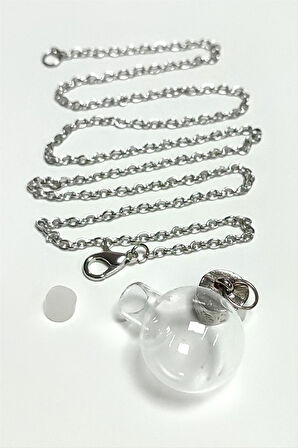 Metal Kapaklı Boş Fanus Canlı Kolye