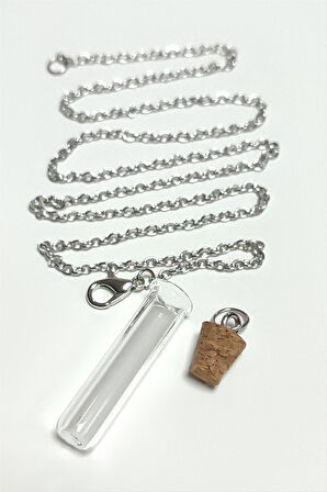 Mantar Kapaklı Boş Fanus Canlı Kolye