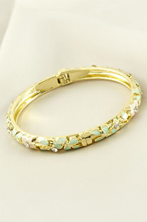 Taşlı Mineli Kelepçe Bileklik