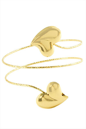 Kalp Figürlü Üst Kol Pazu Bilekliği