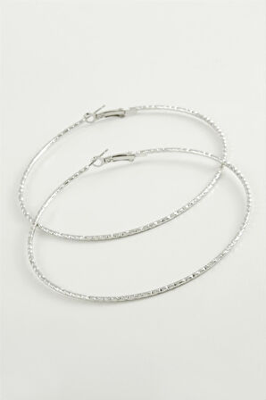 Burgulu Baklava Metal Halka Küpe 8-9-10 cm