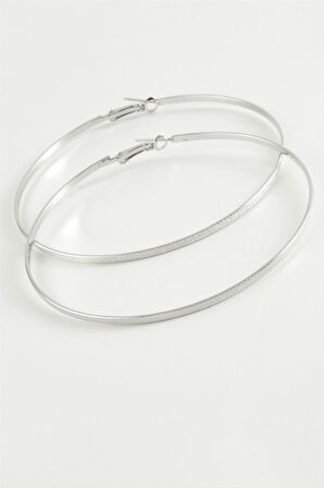 Noktalı Metal Halka Küpe 8-10 cm