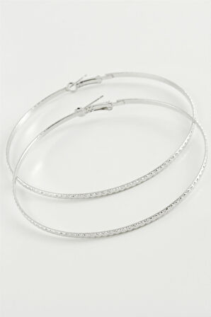 Burgulu Zikzak Metal Halka Küpe 8-9-10 cm