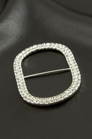 Oval Taşlı Kemer Tokası 2 Adet