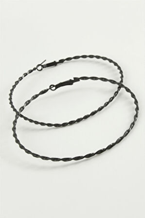 Burgulu Metal Halka Küpe 8-9-10 cm