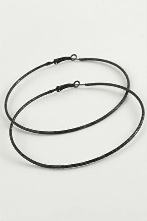 Çizgili Metal Halka Küpe 8-9-10 cm