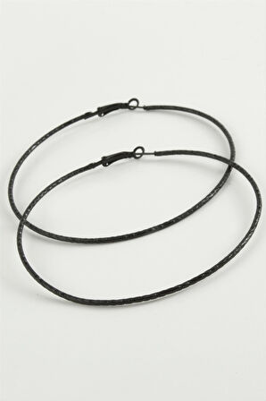 Çizgili Metal Halka Küpe 8-9-10 cm