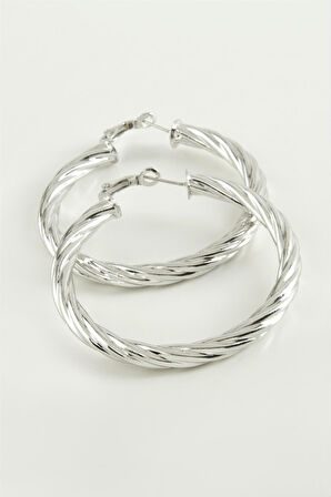 Burgulu Halka Küpe 4,5 cm