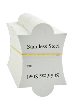 Çelik Yazılı Oval Bileklik Kartı 200 Adet