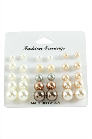 Kartlı İnci Küpe 30 Adet