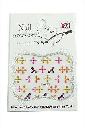 Çiçek Tırnak Aksesuarı Tattoo Sticker