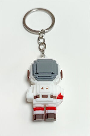 Astronot Silikon Anahtarlık