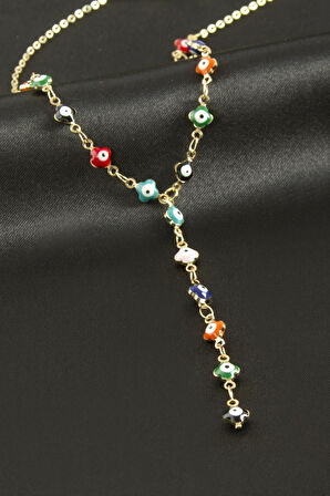 Çiçek Mineli Y Kolye